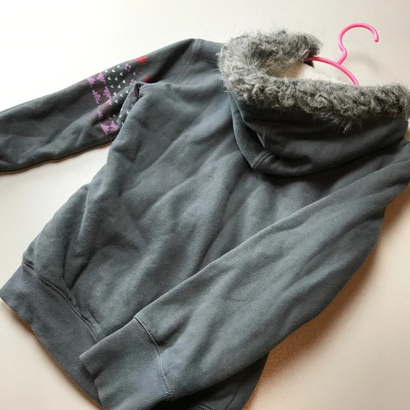 Mudd XS/S Hoodie Sweatshirt Girls Grey - Picture 4 of 4
